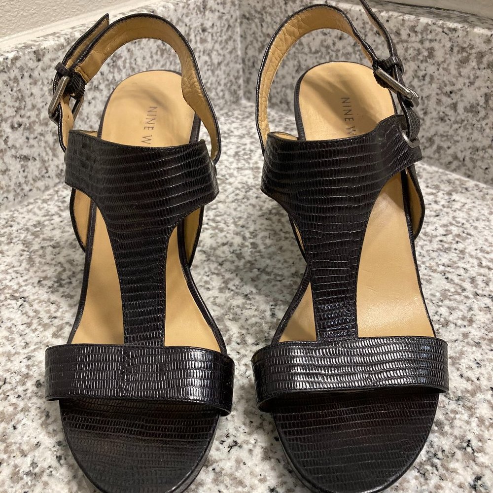 Nine West Harpess Dress Sandal Pumps Black 8M